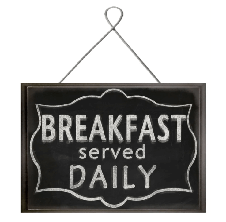 breakfast sign